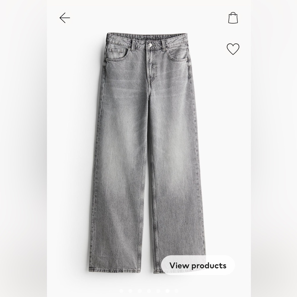H&M high rise wide pants